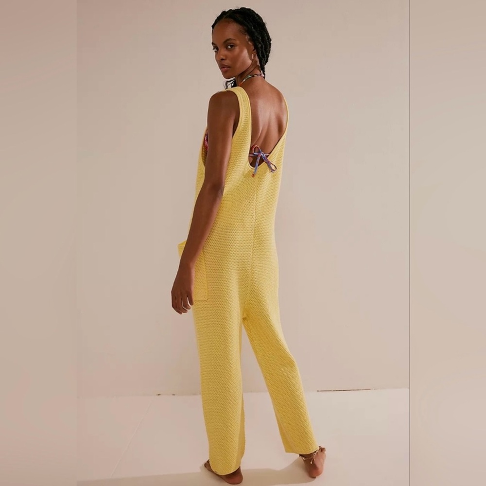 Yellow Textured Women’s one - piece
